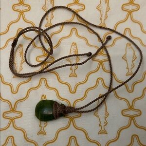 Handmade Green Sea Glass Pendant Necklace - Unbranded
